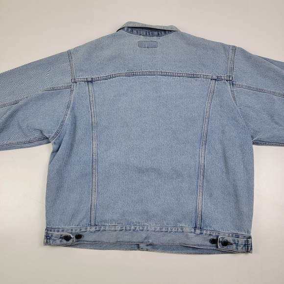 Vtg 90s Wrangler Western Trucker Denim Jean Jacket Mens XL Button Up - Picture 10 of 12